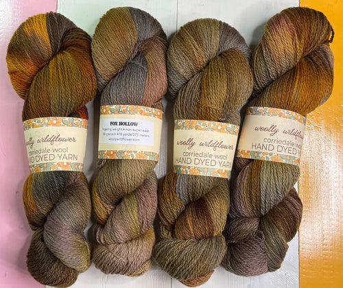 FOX HOLLOW corriedale fingering yarn