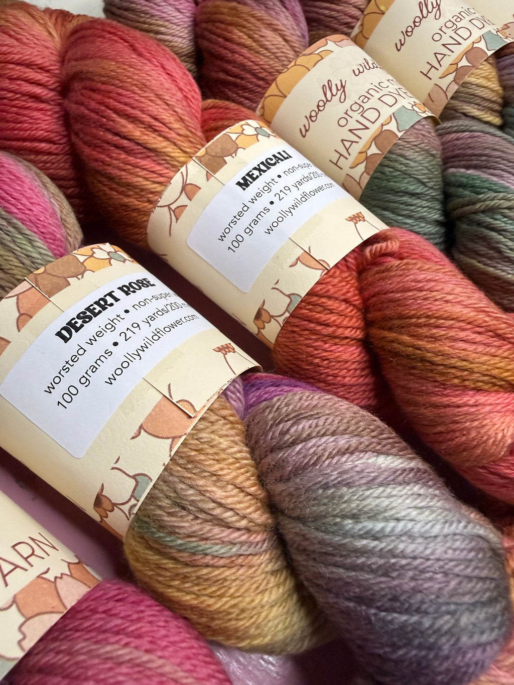 PAINTED DESERT organic Merino worsted yarn