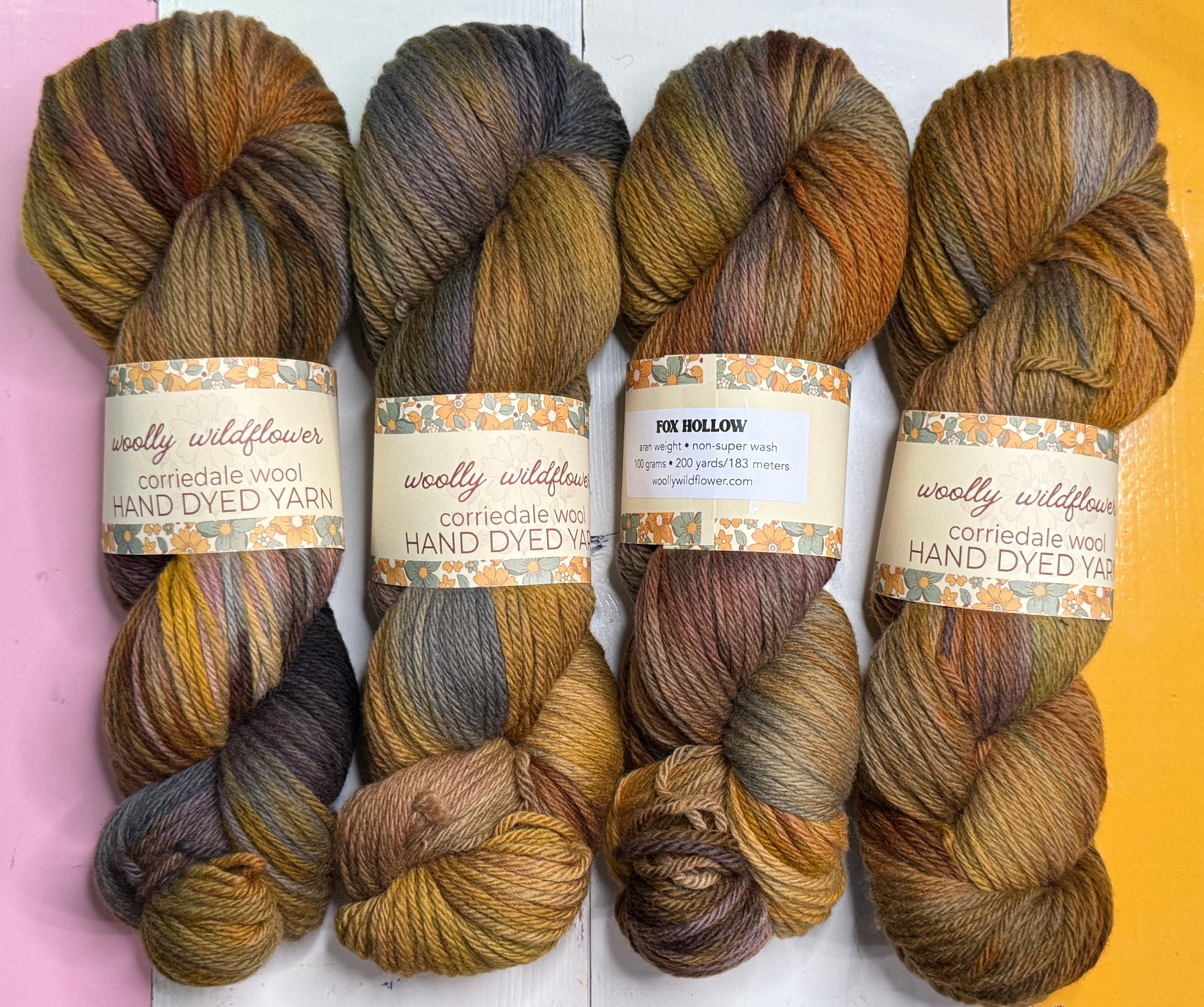 FOX HOLLOW corriedale aran yarn