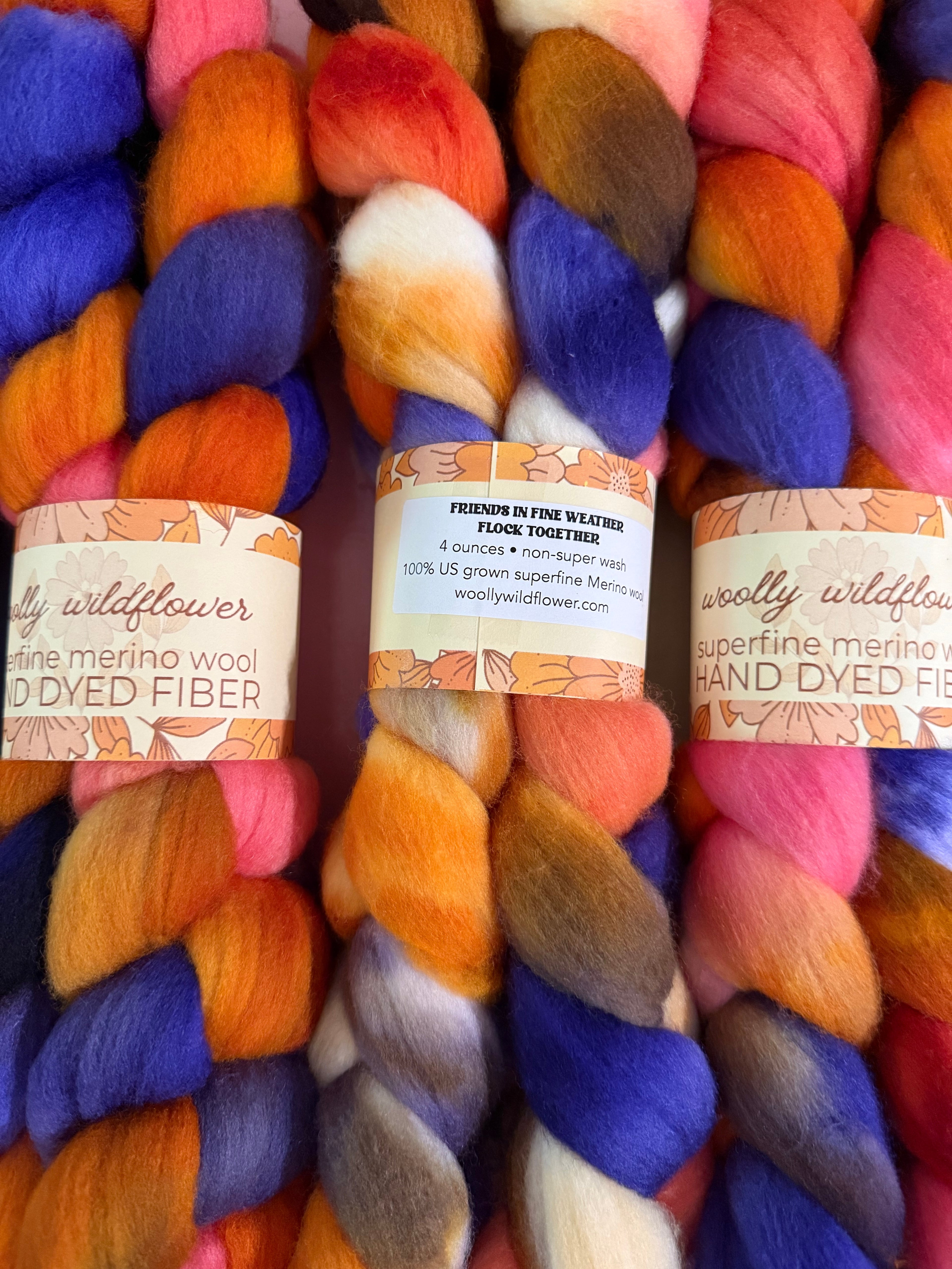 FRIENDS IN FINE WEATHER FLOCK TOGETHER superfine Merino