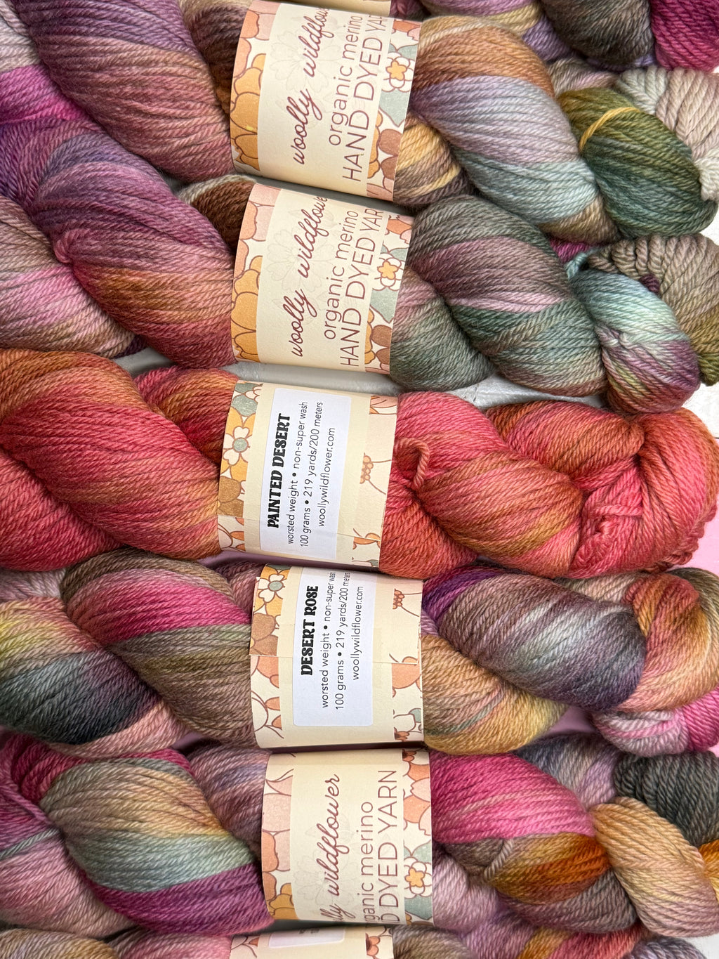 DESERT ROSE organic Merino worsted yarn