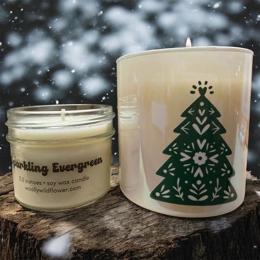 SPARKLING EVERGREEN soy wax candle