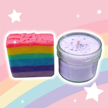 RAINBOW SHERBET  vegan soap/candle