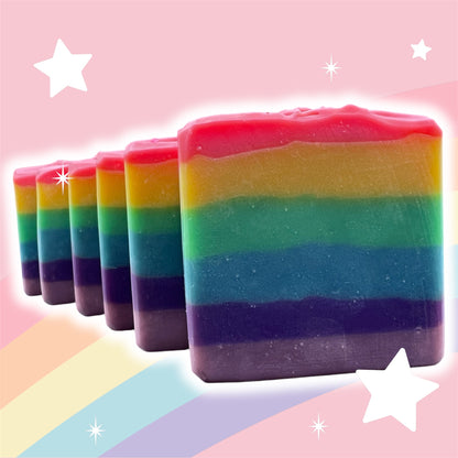 RAINBOW SHERBET  vegan soap/candle