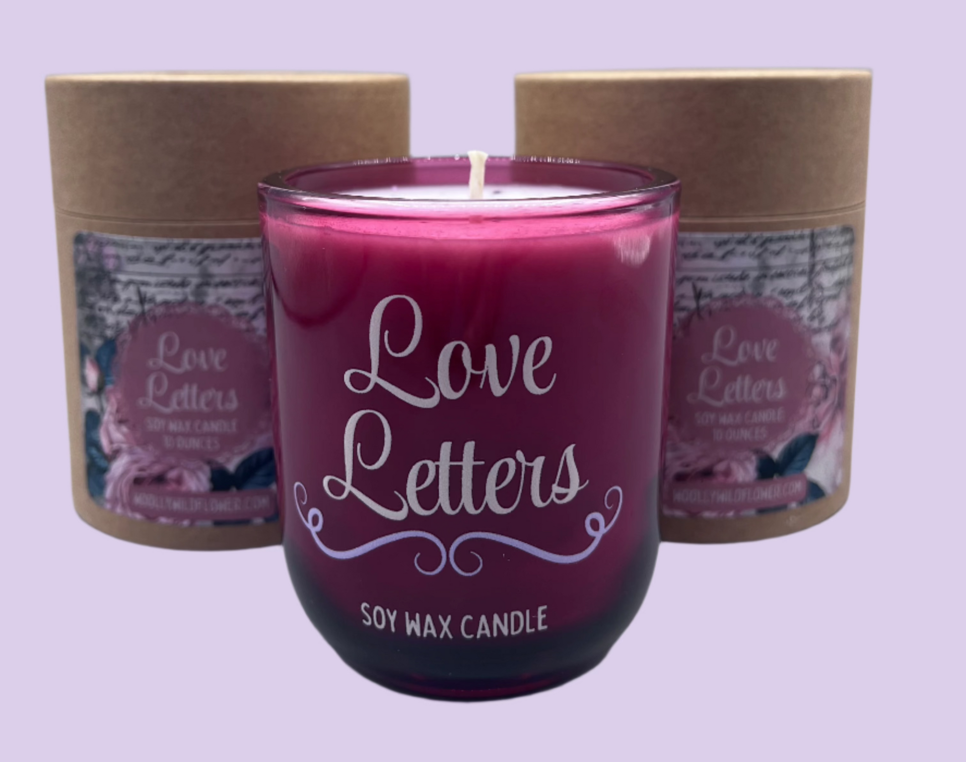 hand made candle from Woolly Wildflower