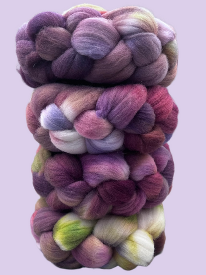 hand dyed fiber by Woolly Wildflower