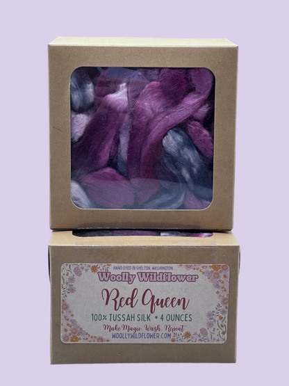 RED QUEEN Tussah silk fiber