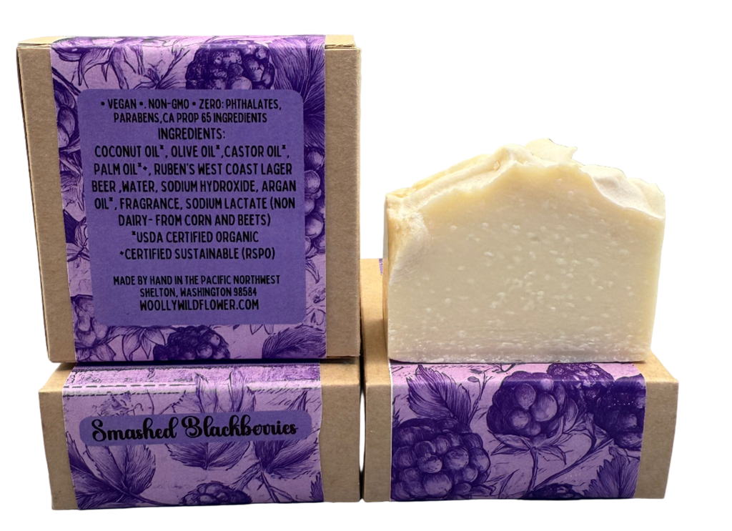 SMASHED BLACKBERRIES vegan shampoo bar