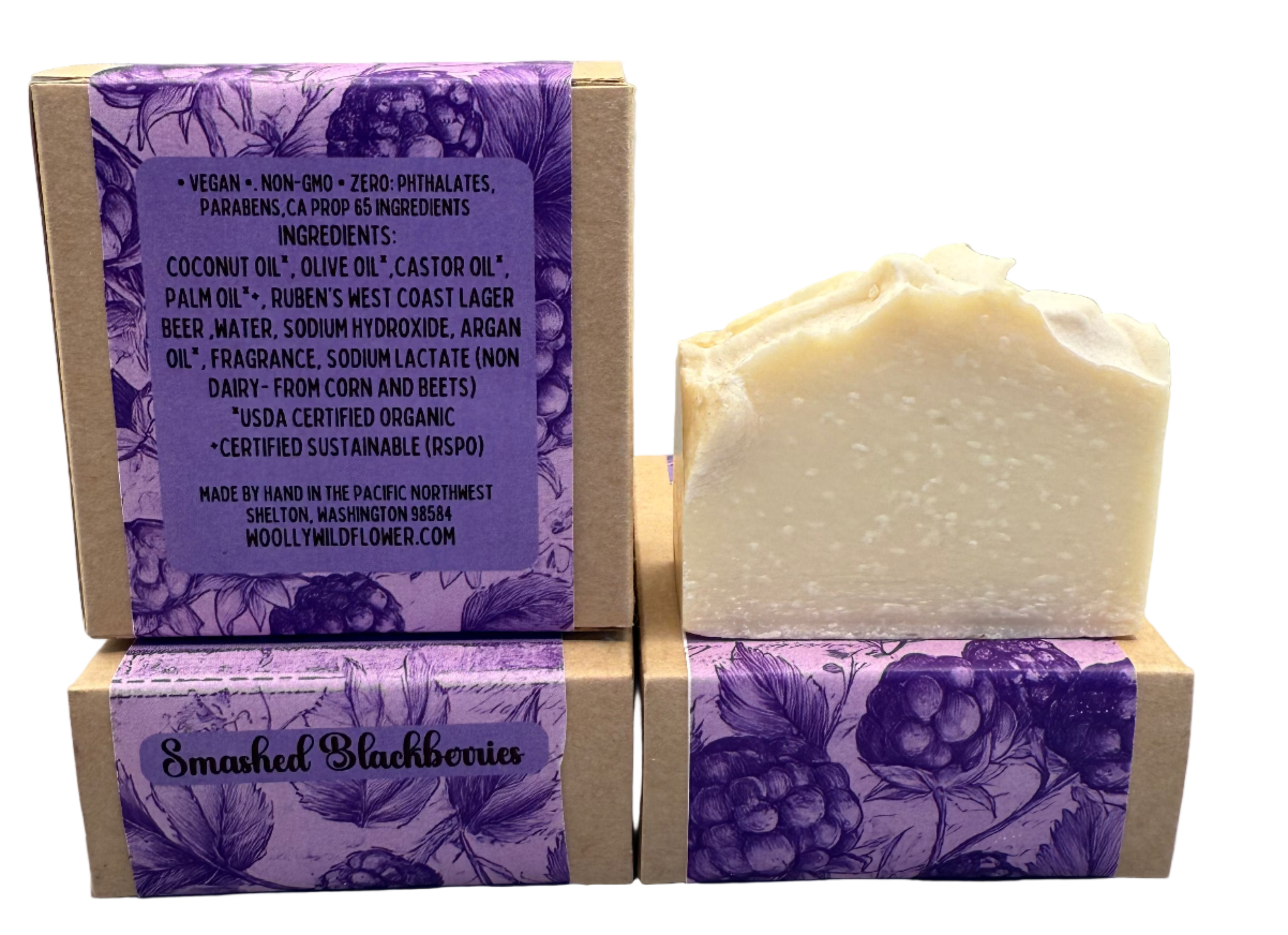 SMASHED BLACKBERRIES vegan shampoo bar